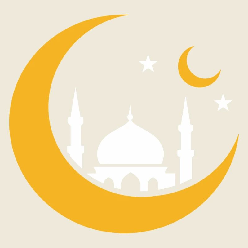 Islam Crescent Moon Mosque Silhouette