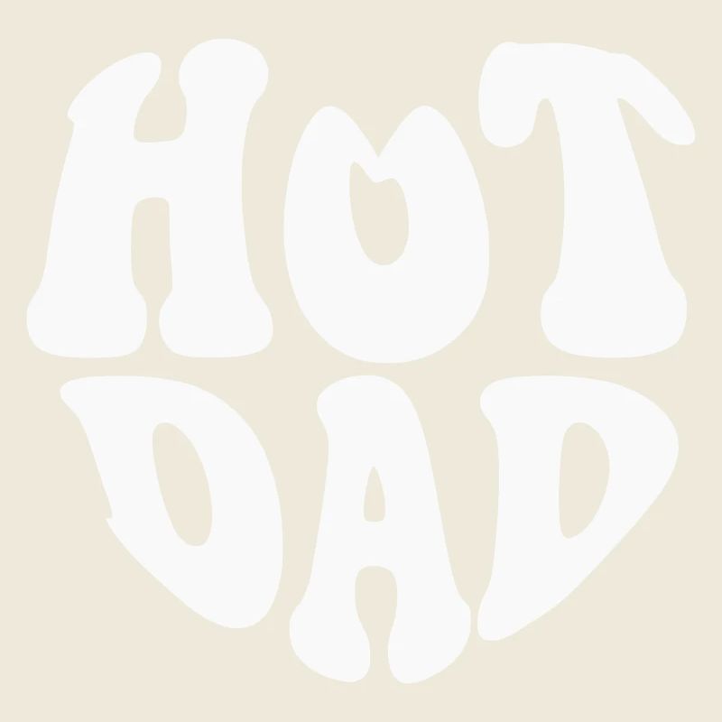 Hot Dad Heart Logo – Anpassbare Farbe
