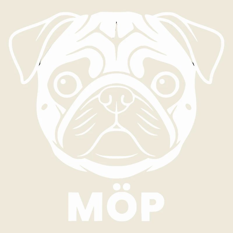 Moos Gesicht mit MÖP Schriftzug 