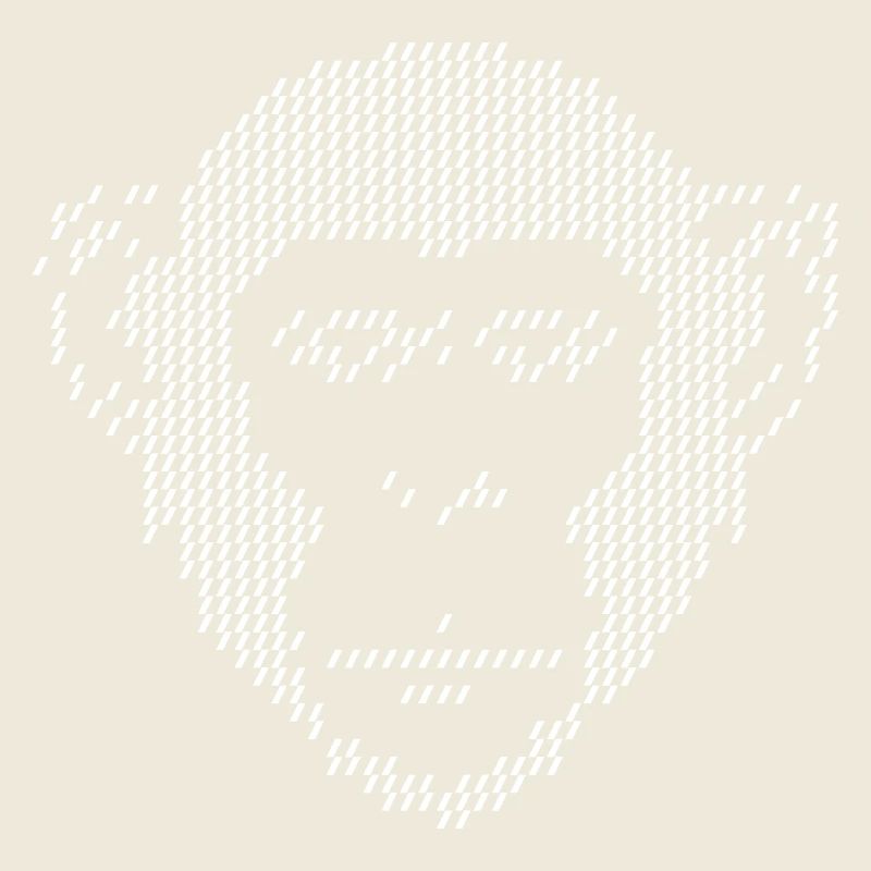 Pixel Monkey Halbton-Kunst