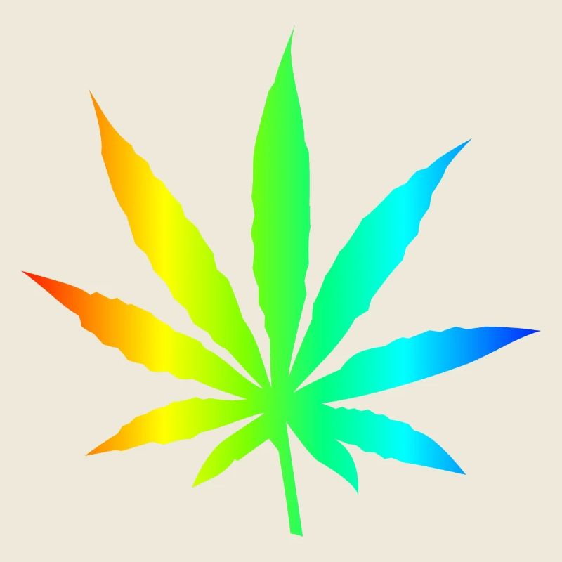 Marihuana-Blatt-Regenbogen