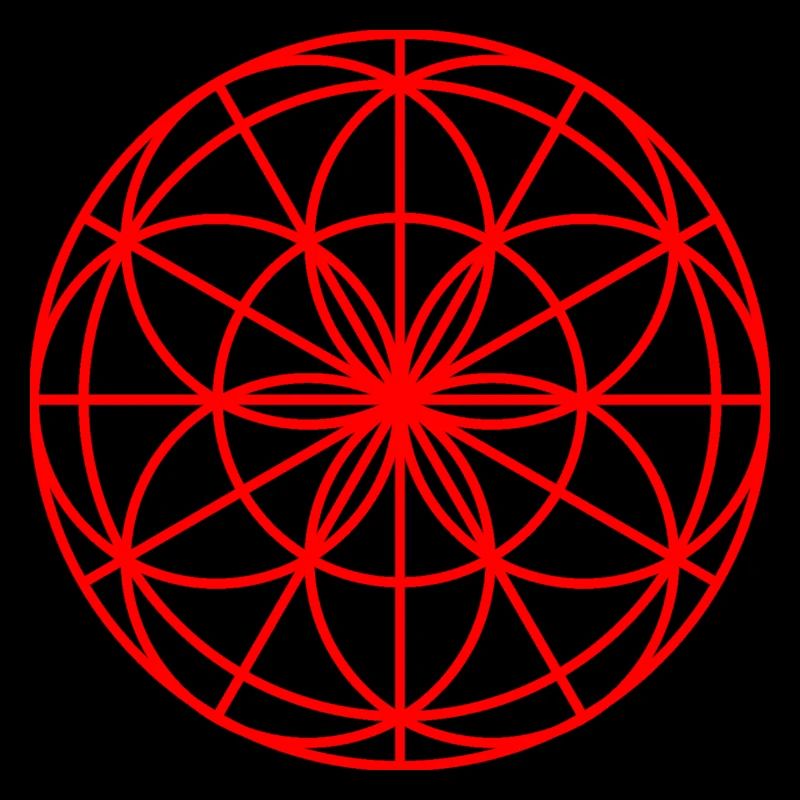 Mandala rouge clair