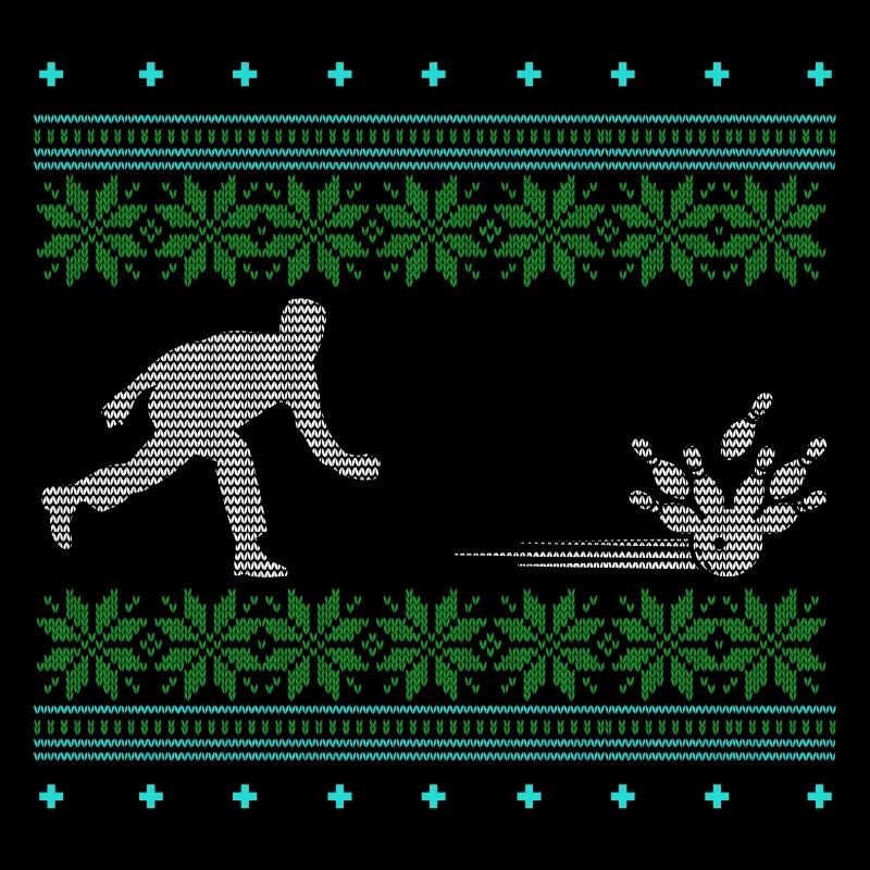 terrain de boules laid noël pull sport bowling cadeau
