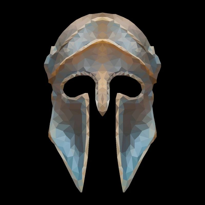 casque Gladiator effet faible polygone