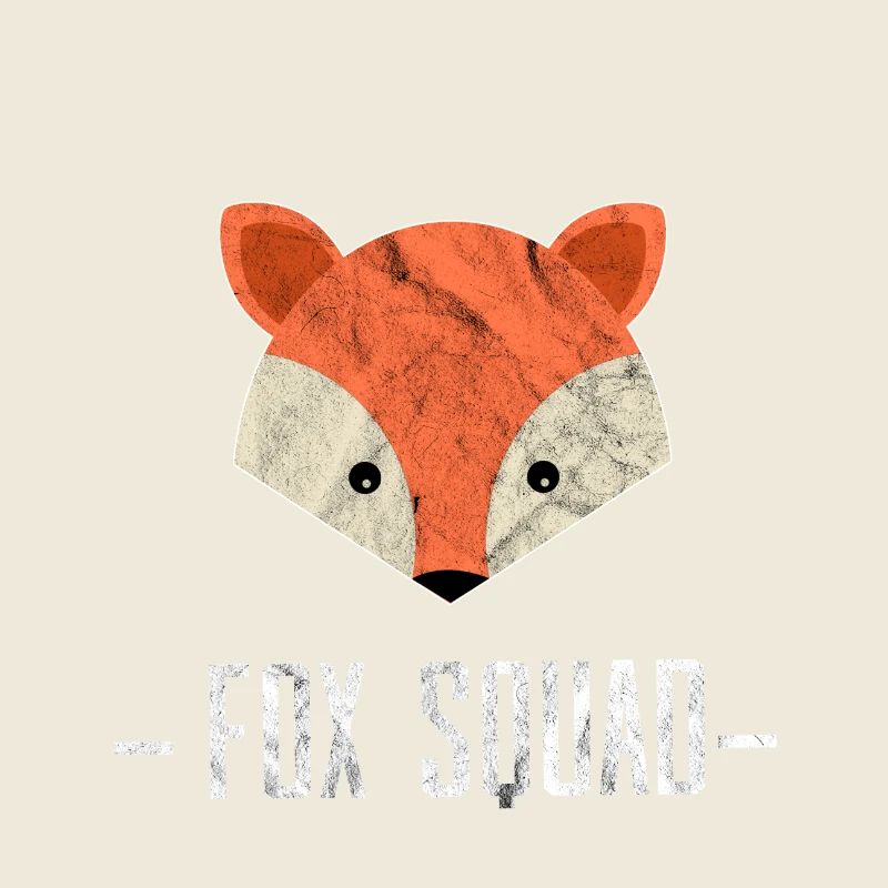 Fox Squad Logo Füchsin Waldbewohner Geschenk Idee