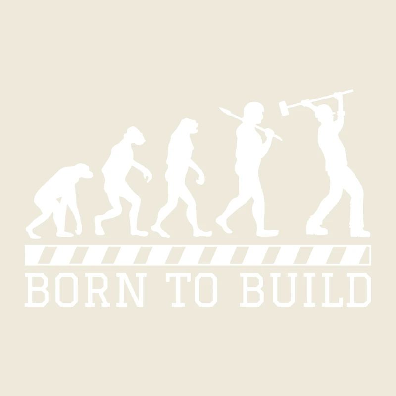 Evolution Bauarbeiter Geschenk Bau Beruf Arbeit