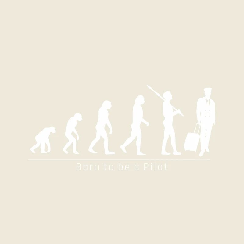 Evolution Pilot profession funny cool gift