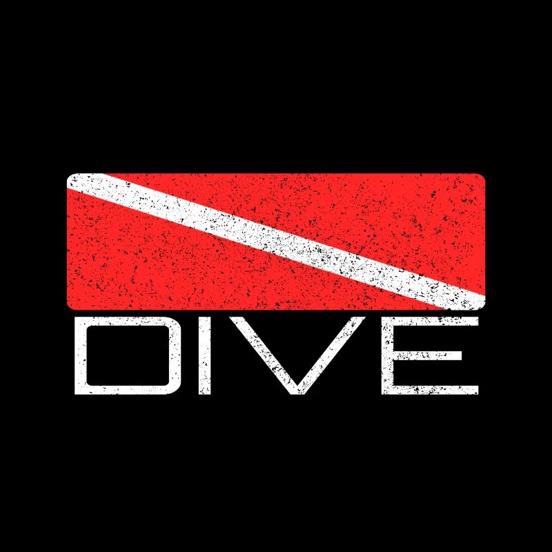 Dive | Dive design with dive flag for divers