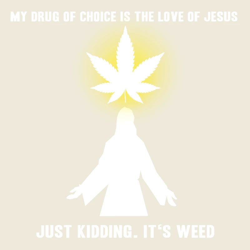 Jesus raucht Joint Geschenkidee Weed Gras Drogen