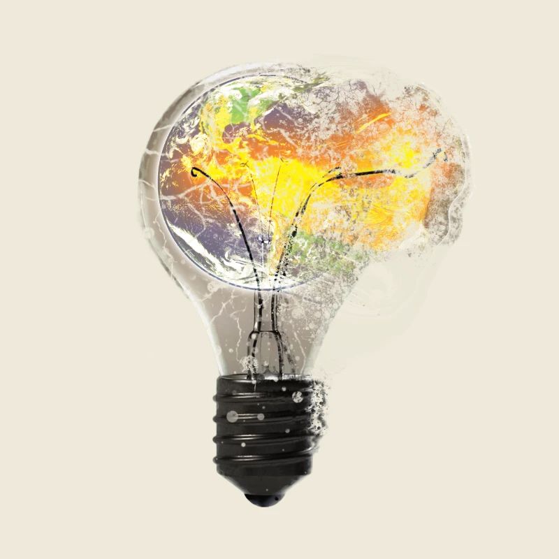 Exploding light bulb bulb lamp earth world