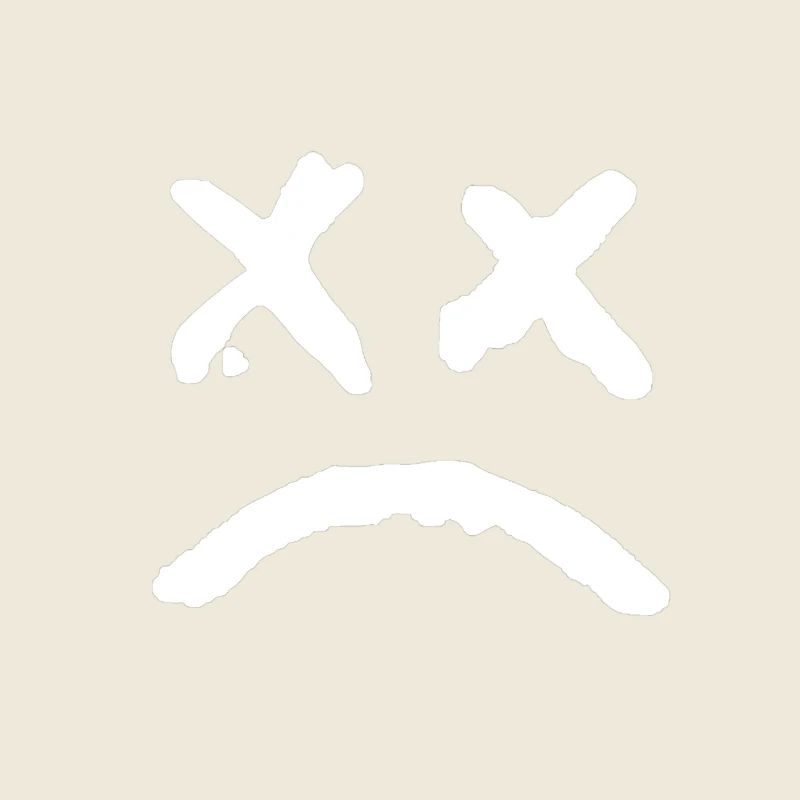 Expressive graffiti face - x - eyes
