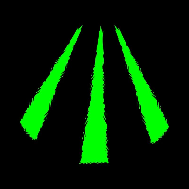 Symbole celtique Awen vert