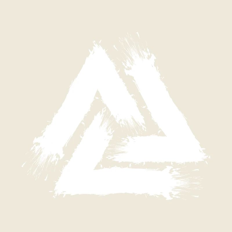 Valknut Symbol Weiß Bürste Neu