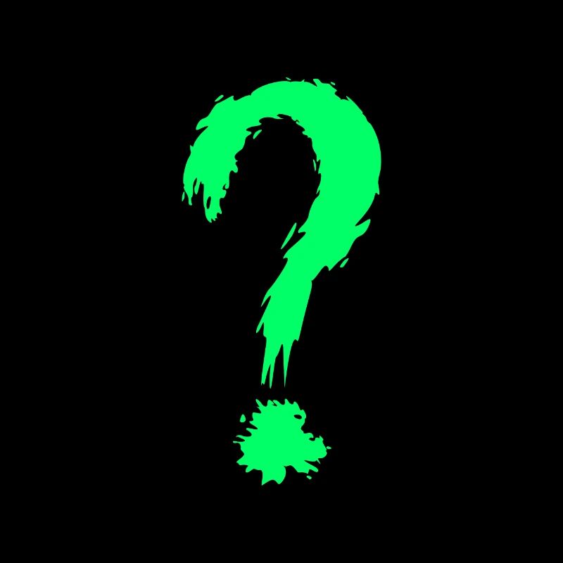 Question mark green