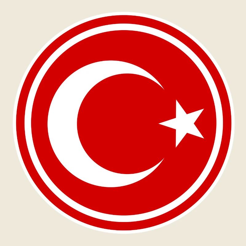 Turkey flag round