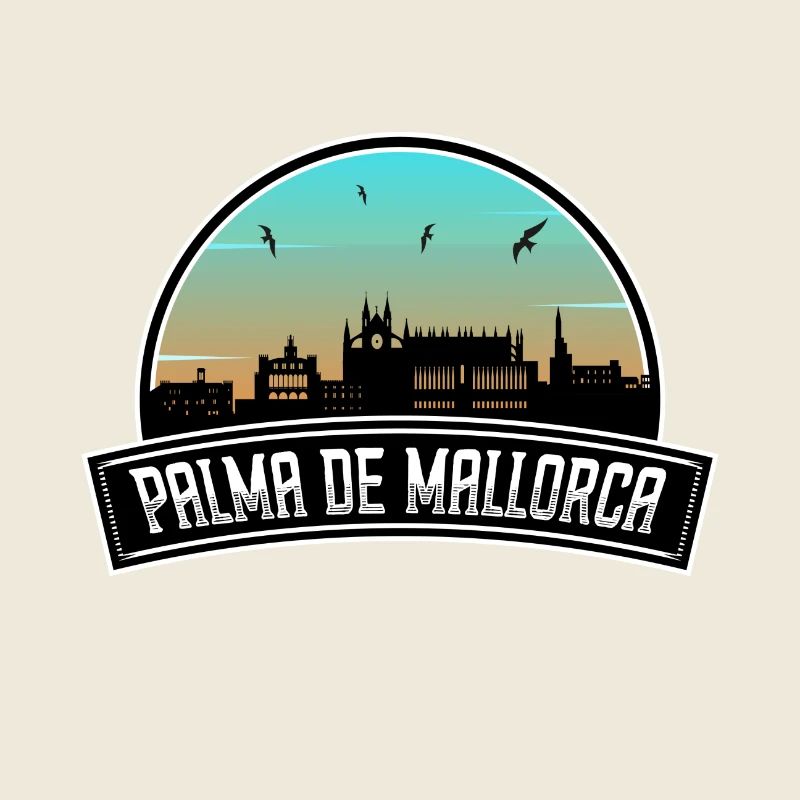 Palma De Mallorca Spanien Skyline Spanisches Souvenir