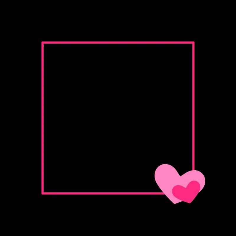 Heart Frame Ornament Line Customizable