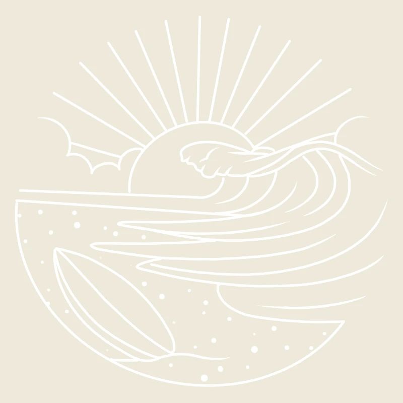Surfboard Sun Waves
