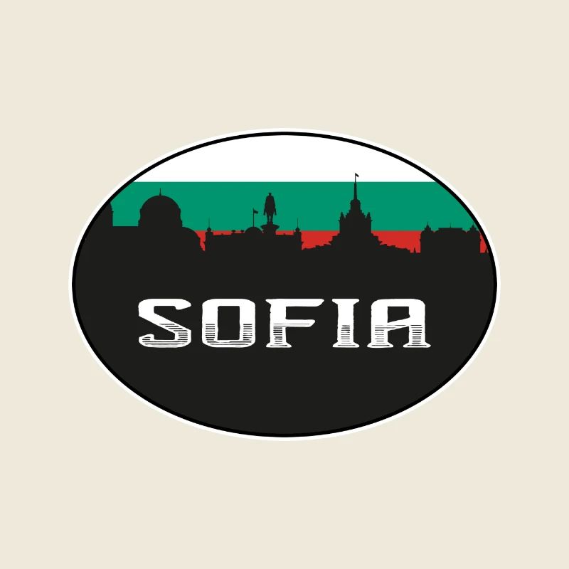 Sofia Bulgarie Skyline Silhouette Drapeau bulgare T
