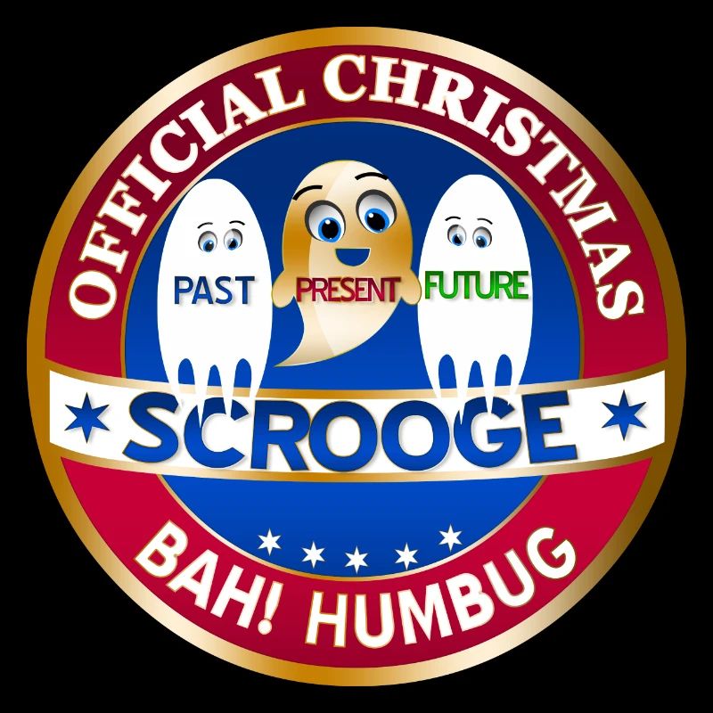 Scrooge Past Present Future Badge