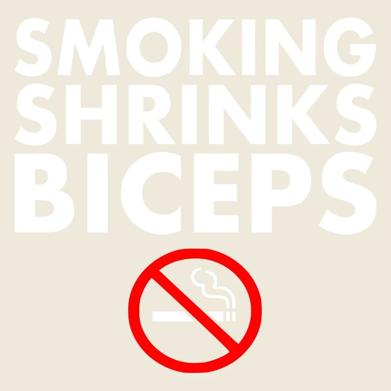 Smoking shrinks the biceps