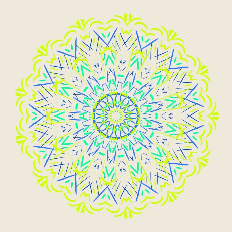 Leuchtendes Mandala Neon Design