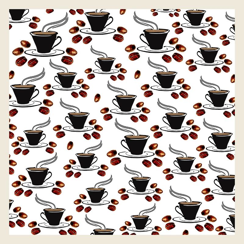 kaffeetassen Kaffeebohnen Küchenmuster