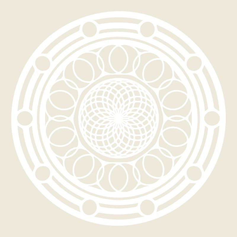 Geometric Flowers Mandala Round Pattern Shape