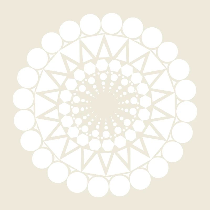 Geometric triangle mandala round pattern shape