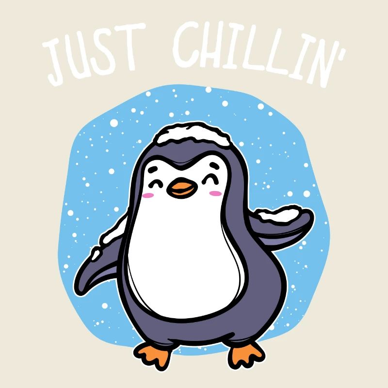 Kalt Schnee Pinguin Eis Cool Statement Tier Vogel