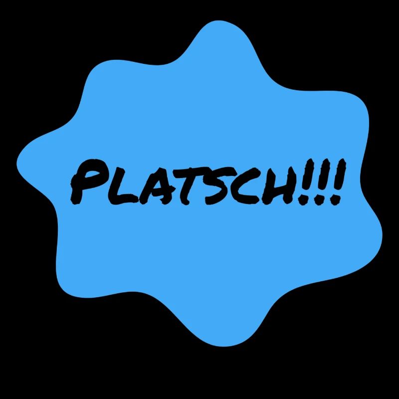 Platsch Blau Farbklecks