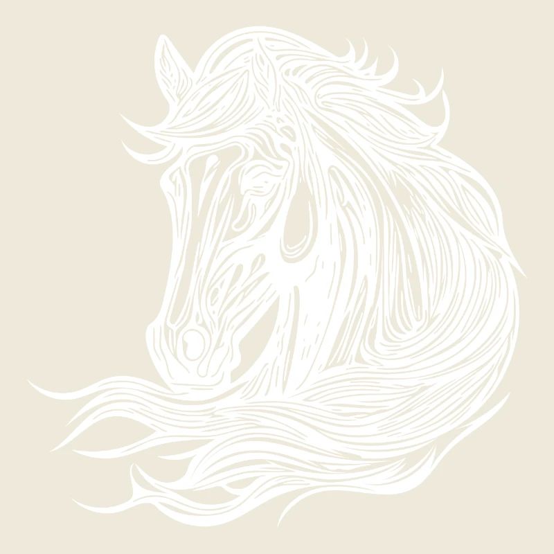 Pretty mares portrait with mane in the wind