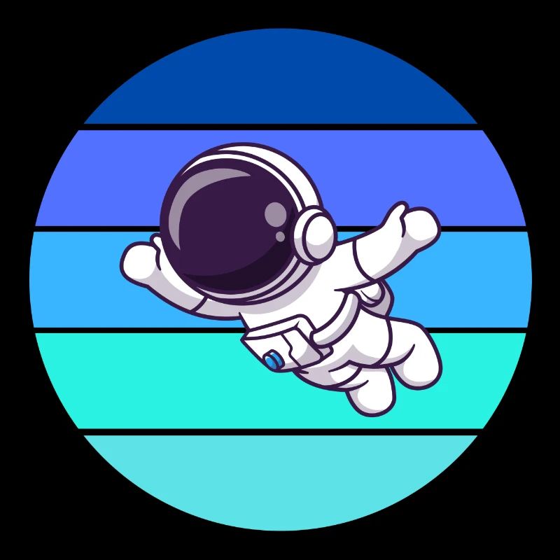 astronaut, rocket, flying