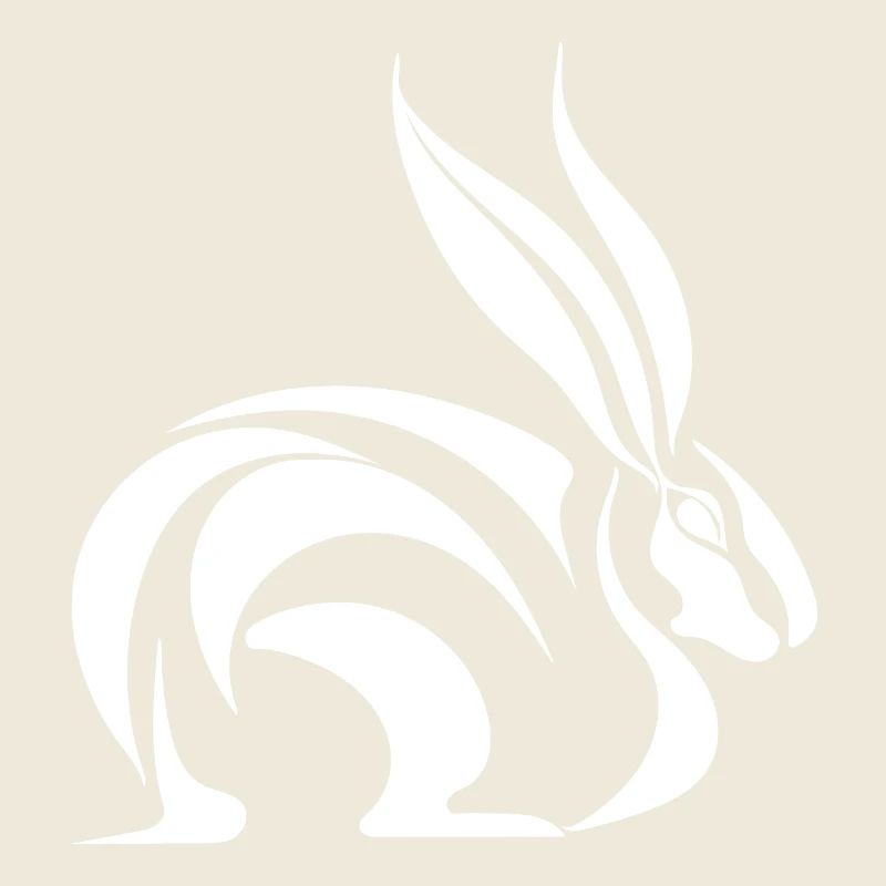 Small tattoo bunny cuddly lines rabbit