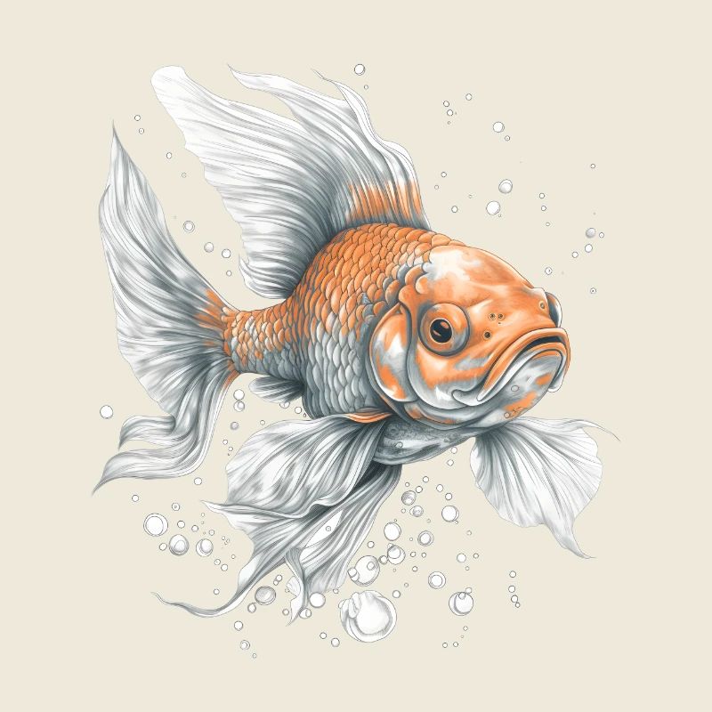 Goldfish in the water flash