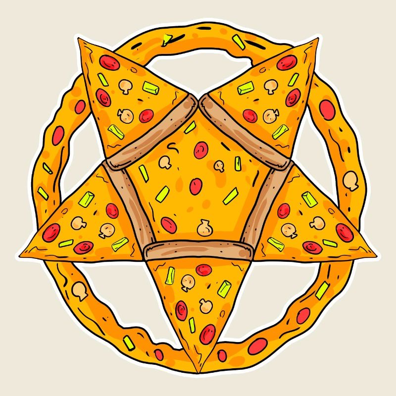 Pentagram pizza funny