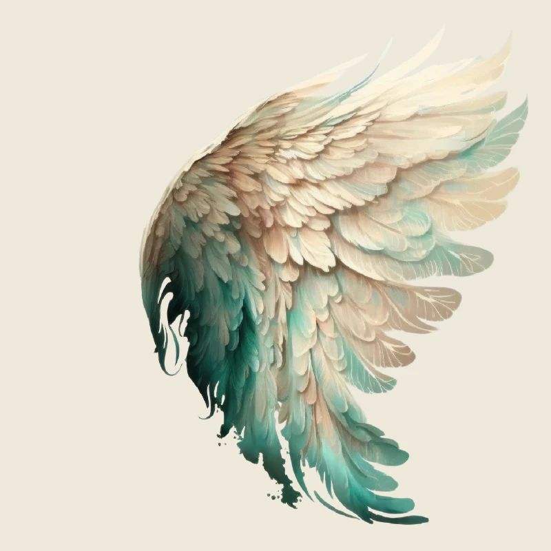 Aile d'oiseau pastel élégante