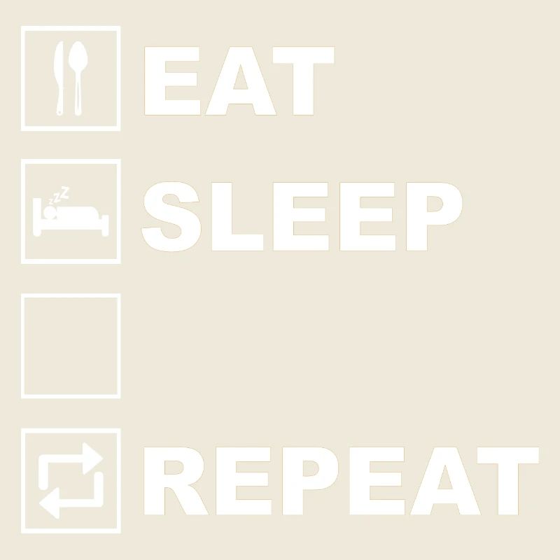 Eat Sleep Repeat Icon Layout