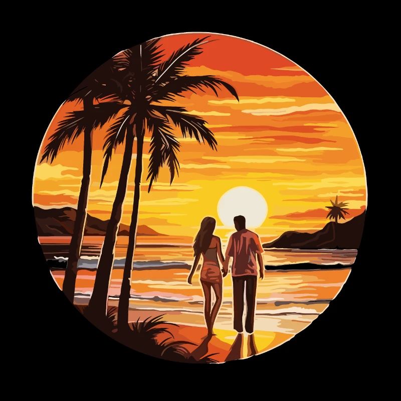 Beach, Island, Sea, Sunset