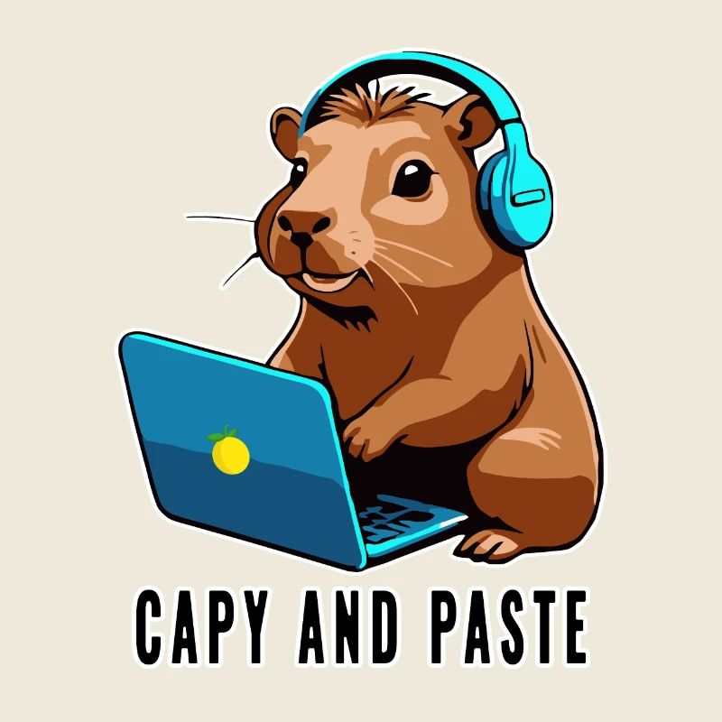 Capybara mit Witz Capy and Paste