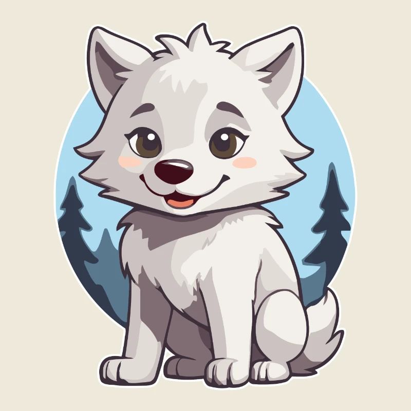 Niedlicher Wolf oder Hund Husky