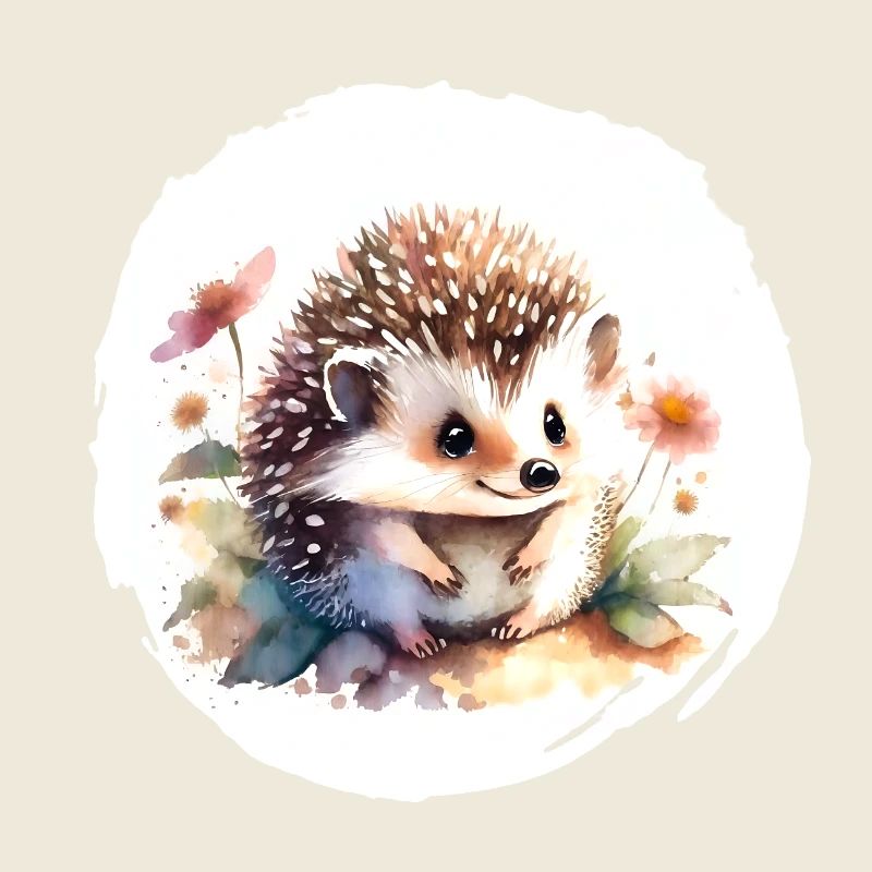 Hérisson aquarelle