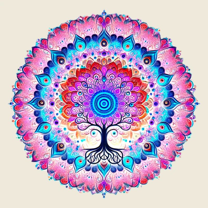 Mandala-Baum der Farben