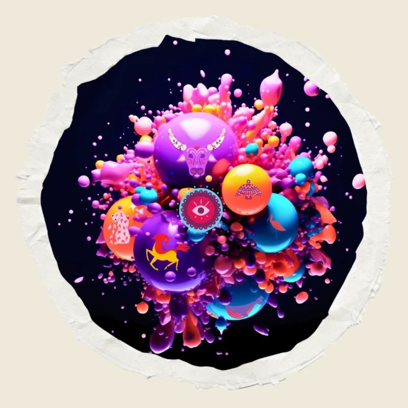 Kosmische funky Blasen