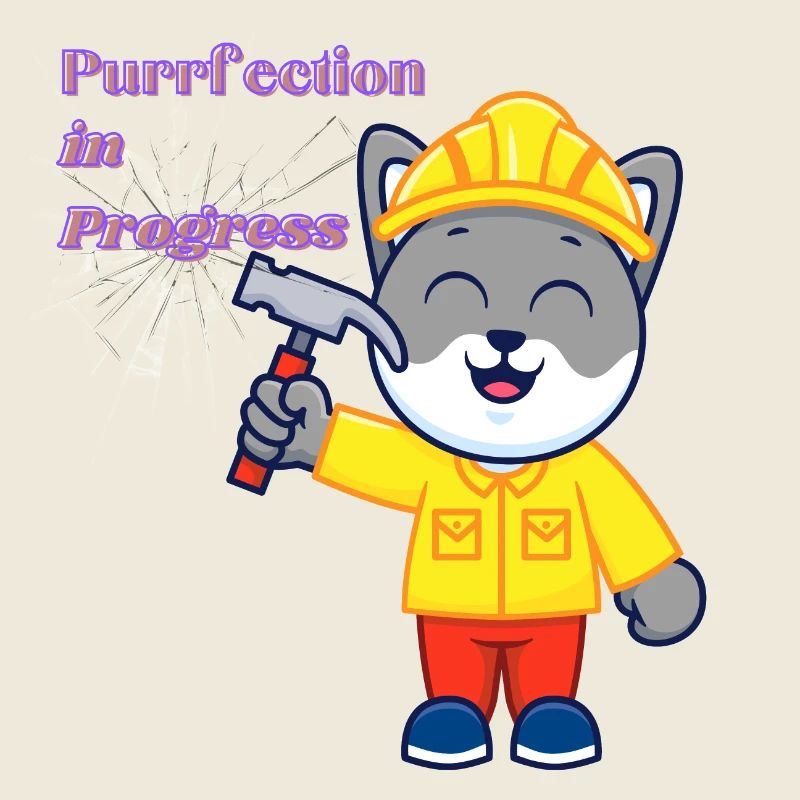Chat travailleur en combinaison de construction