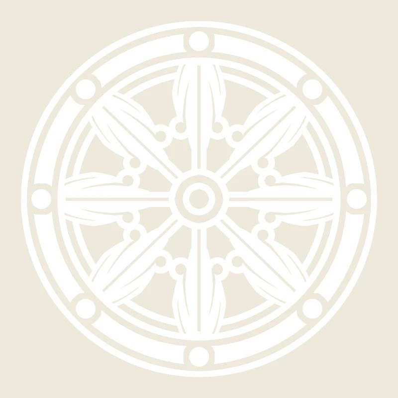 Roue du dharma blanc