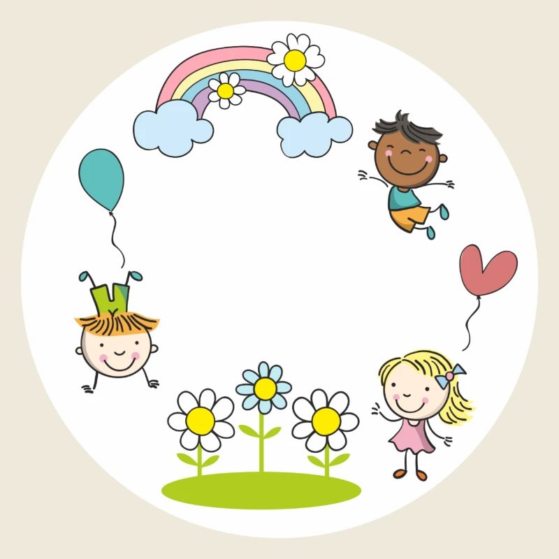 Assorted Kids Rainbow Floral Balloon