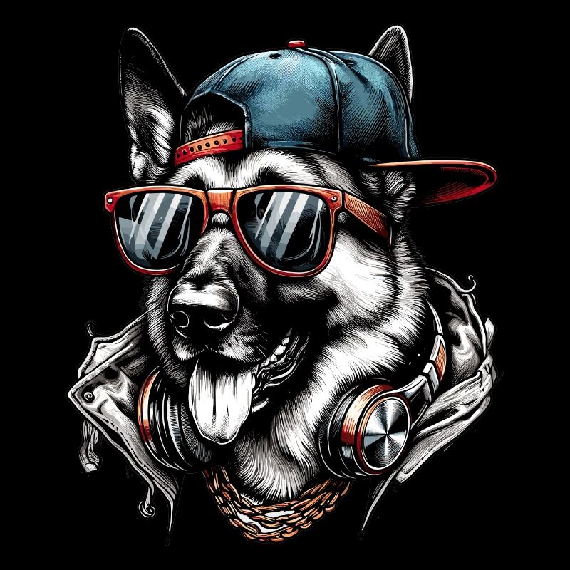 Cooler Schäferhund Hund Sonnenbrille Geschenk