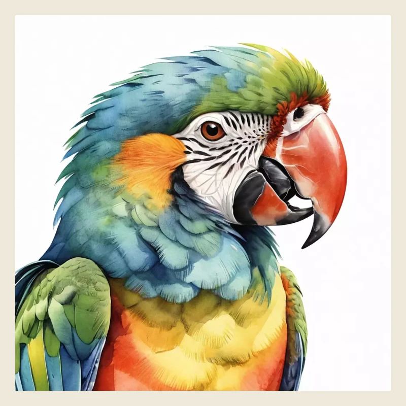 Ara aquarelle