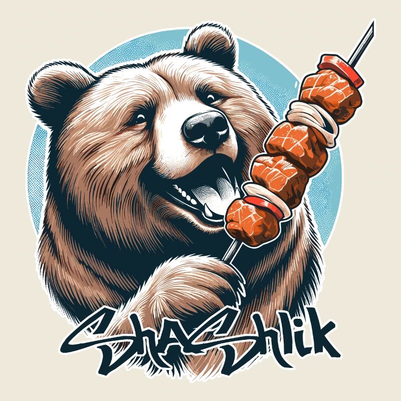 Schaschlik Fleischspieß Bär Geschenk